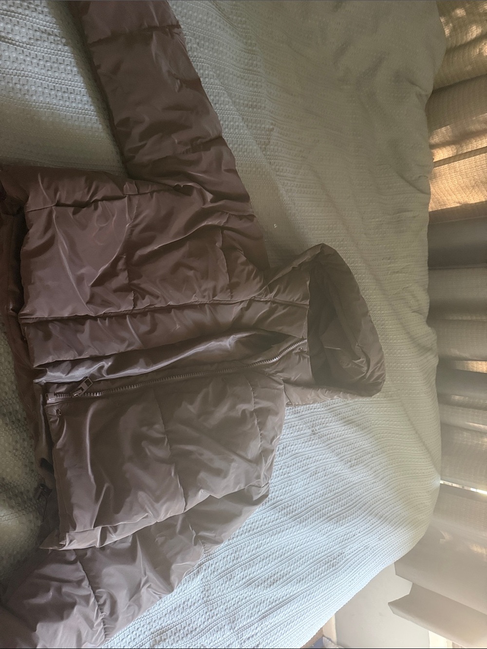 PacSun Brown Puffer Jacket with Hood